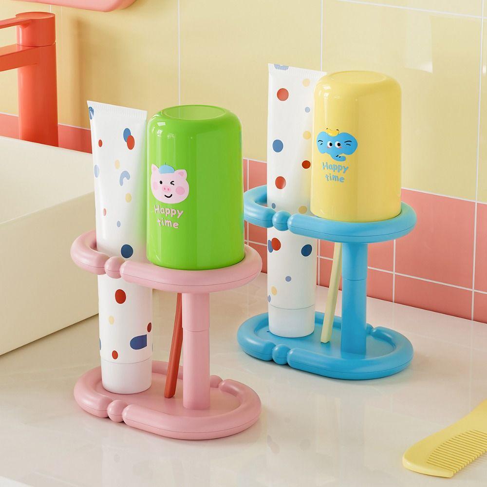 With Cup/Cover Toothpaste and Toothbrush Holder Dopamine Tooth Brush Stand Bathroom