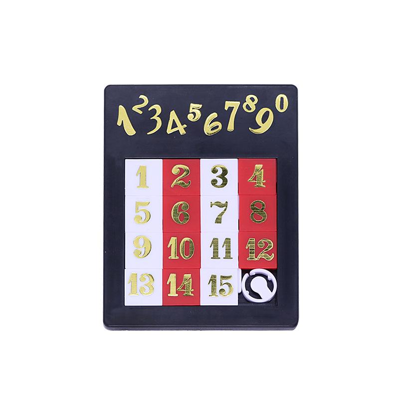 Nostalgic Number Sliding Puzzle Toy for Children's Early Education and Intellectual Development