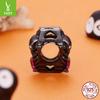 Halloween Than Heart Skull Beading Accessories Funny Festival S925 Silver Plated Black Gold Beads Beading