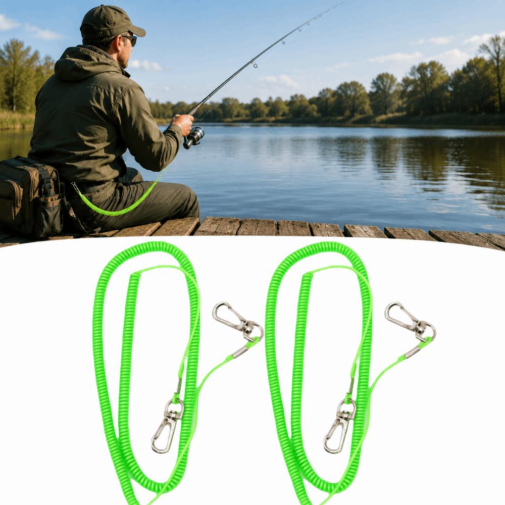 2PCS with Detachable Buckle Fishing Rod Lanyard Rope 5m Fishing Lanyard  Fishing Equipment