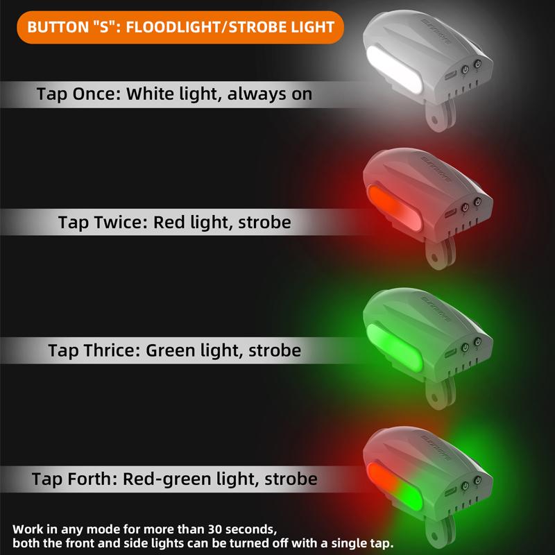 Universal Night Flashing Light Multifunctional Expansion Adapter Mount for DJI Mini 4 Pro 100m Long Range Search Lamp SOS Suppor