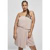 Robe femme - URBAN CLASSICS - Modèle bandeau - Viscose - Couleur rose - Grandes tailles