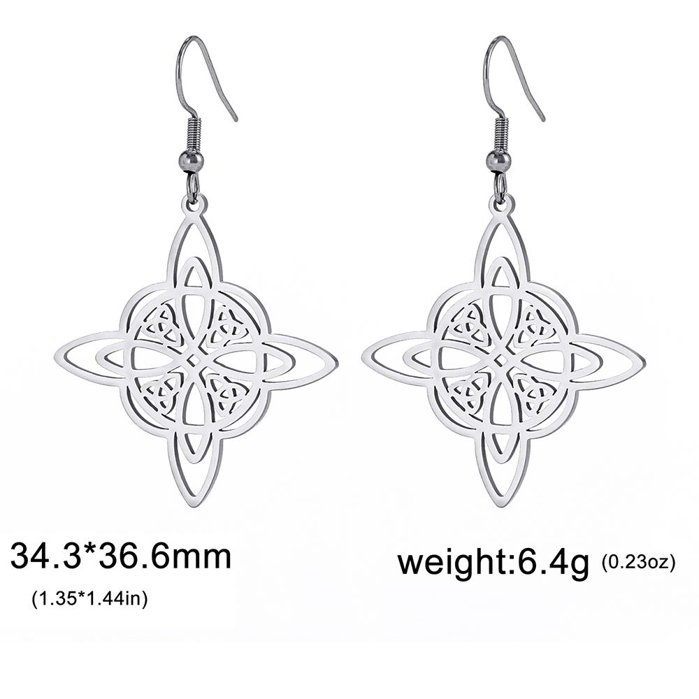 Dawapara Hexenknoten Ohrringe für Damen Irischer Glücksbringer Ohrhänger Edelstahl Schmuck Geburtstag Valentinstag