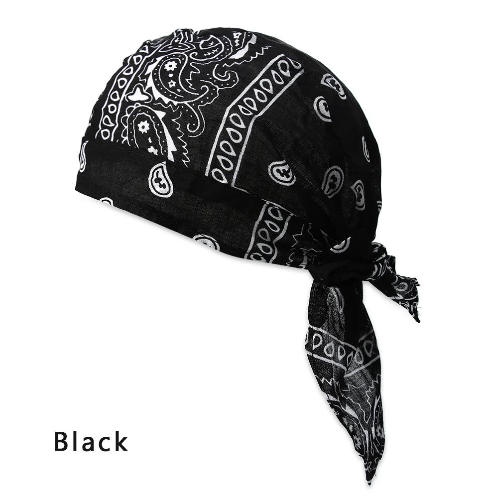 Männer Frauen Schnelltrocknendes Kopftuch Baumwolle Piratenhut Outdoor Sport Radfahren Bandana Schweißabsorbierend Krebs Chemo Kappe Muslimischer Turban