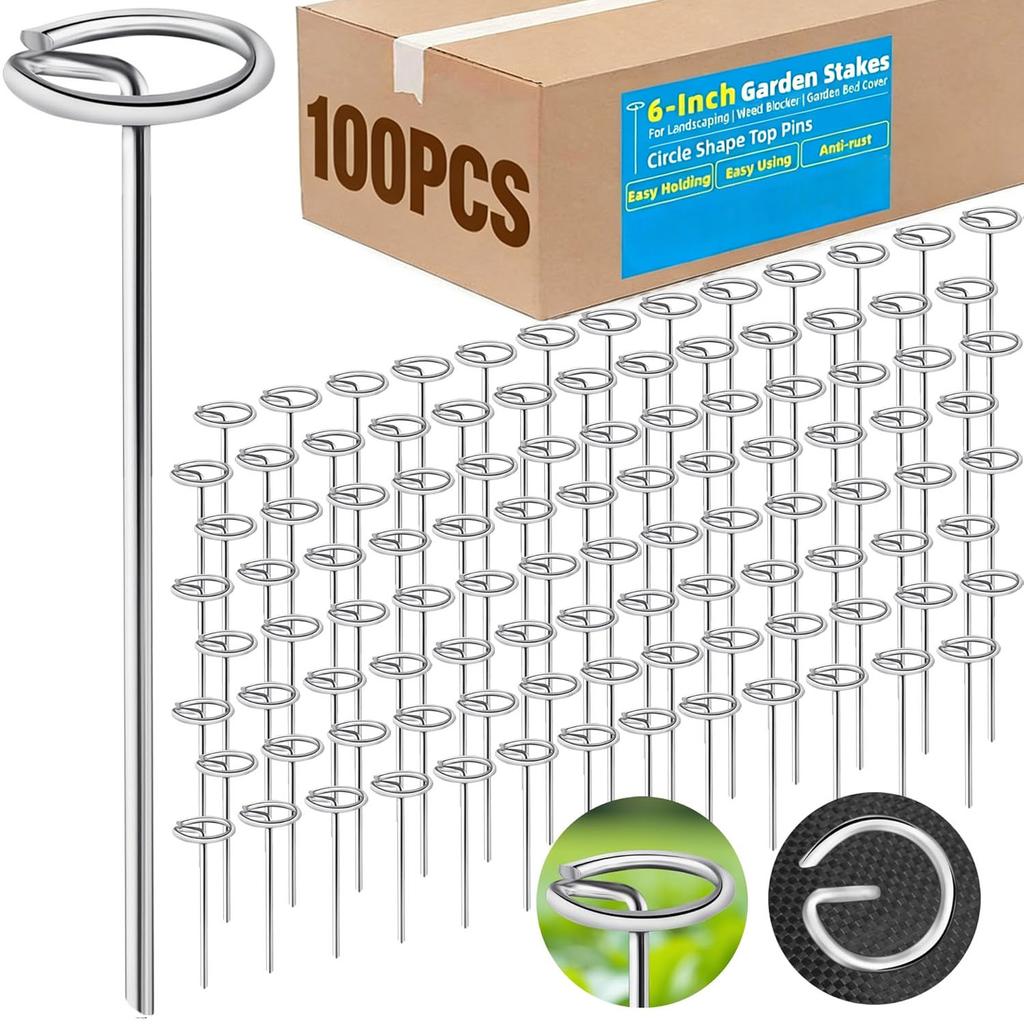 1-100pcs Steel G-type Ground Spikes Heavy-duty Fence Tubing Stakes Sod Pins Landscape Spikes for Holding Lawns Garden Supplies