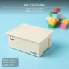 2Pack PP Toy Storage Boxes, Transparent Organizer with Lid, MultiFunctional 26.5x18x8.3cm
