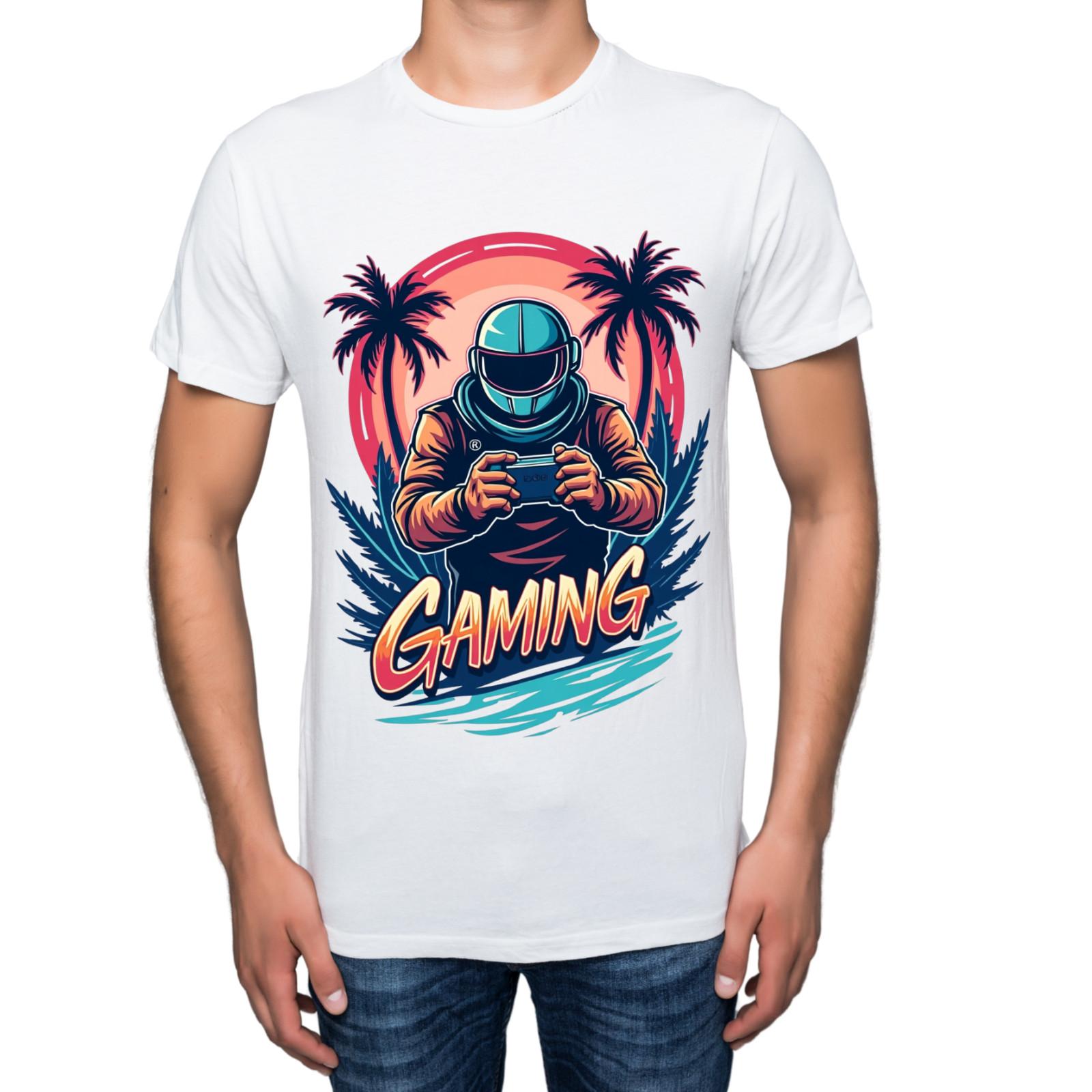 Gaming T-Shirt Mens Womens Tees Top – Retro Controller Style &  Comfort , Gift for Gamer ,gaming shirt S
