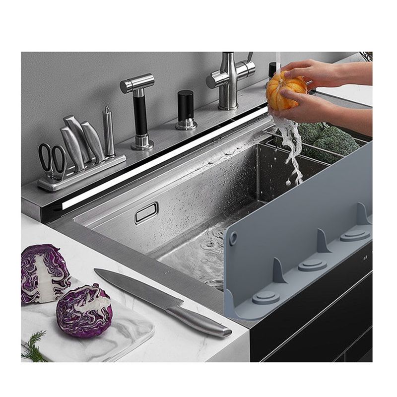 

BHBL Sink Splash Guard with Strong Suction Cup,Premium Silicone Sink Water Splash Guard,Soft Anti Water Splatter Protector China Mainland