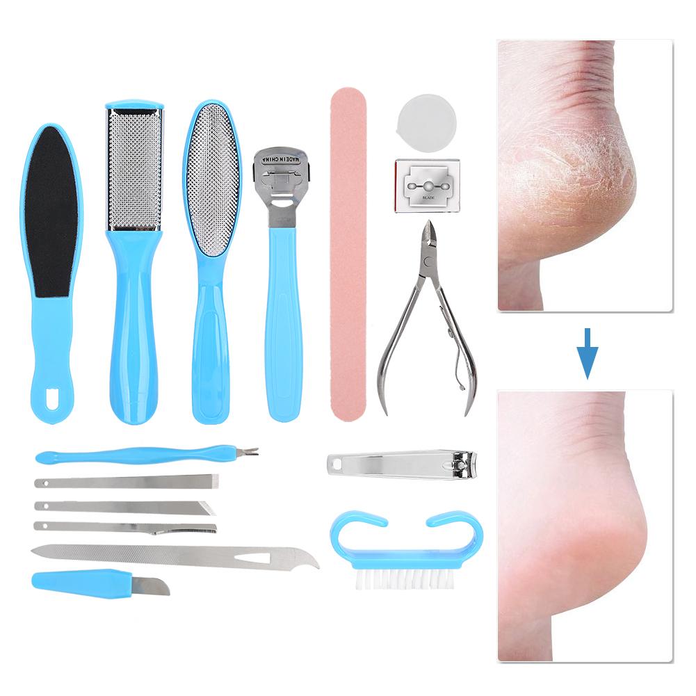 Hornhautentferner Hobel Set Edelstahl Fußraspel Abgestorbene Haut Pediküre Schrubber Fußpflege