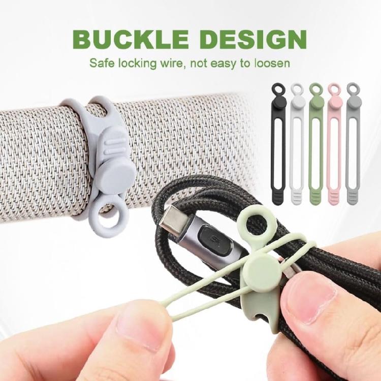 10pcs Reusable Silicone Cable Fasteners Data Cable Organizers Multipurpose Elastics Cord Organizers