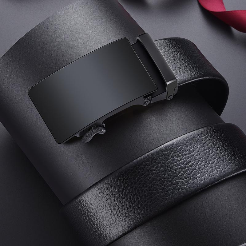 Men's Belt Automatic Buckle Belt Korean Style Trendy Casual Middle-aged Young Business Belt Formal Wear Men's Style