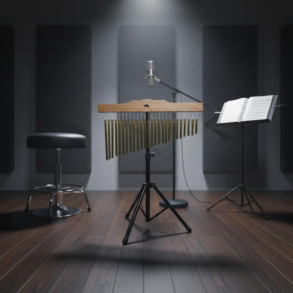 Bar Chimes with Stand Multi-Tone Percussion Wind Stable Tripod Base