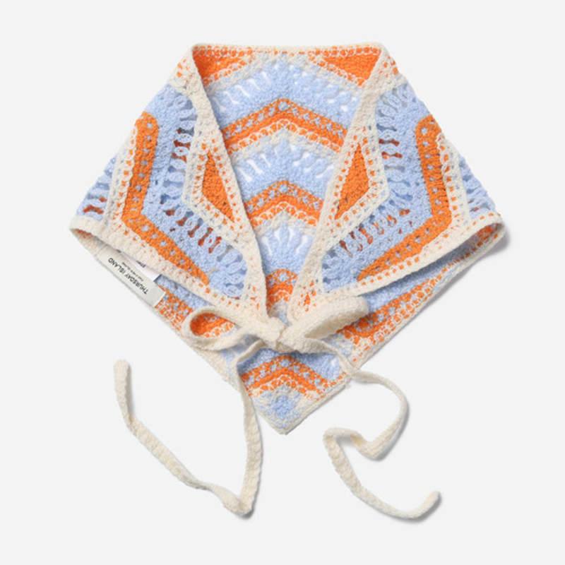 

Thursday Island Striped Knit Triangle Scarf_T252MSF137W OR2