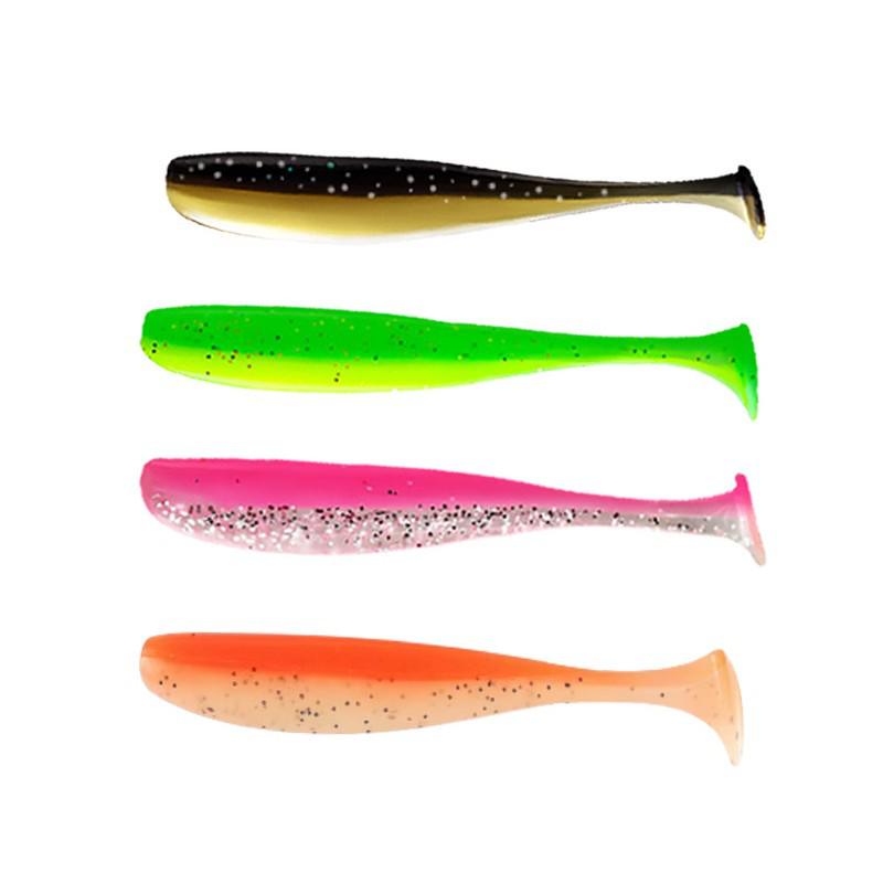 T-Tail Soft Bait Lure: Artificial Worm with Lead Head Hook for Long Cast Bass Fishing, Drop Shot T-Tail Design.