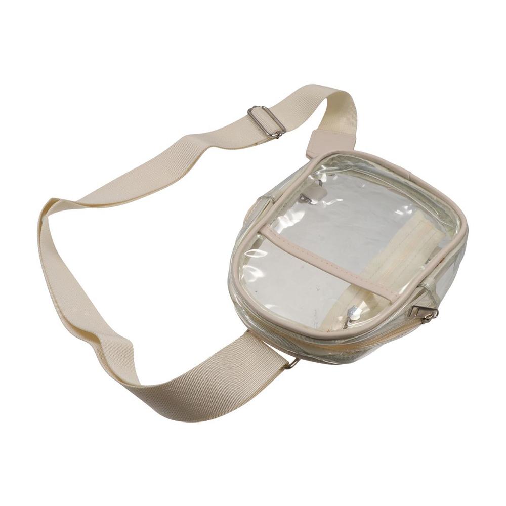 Waterproof Clear  Shoulder Bag Adjustable Shoulder Strap Stadium Purse Bag PVC Chest Bag  Women
