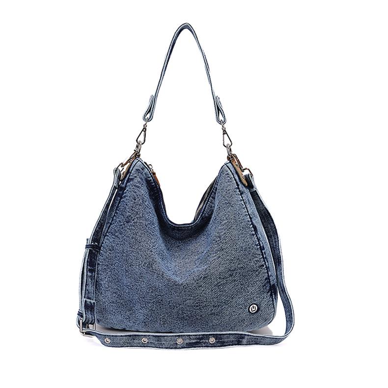 

Denim Large Capacity Tote: Women s Lightweight Casual Shoulder and Commute Bag 35cm*15cm*30cm синій