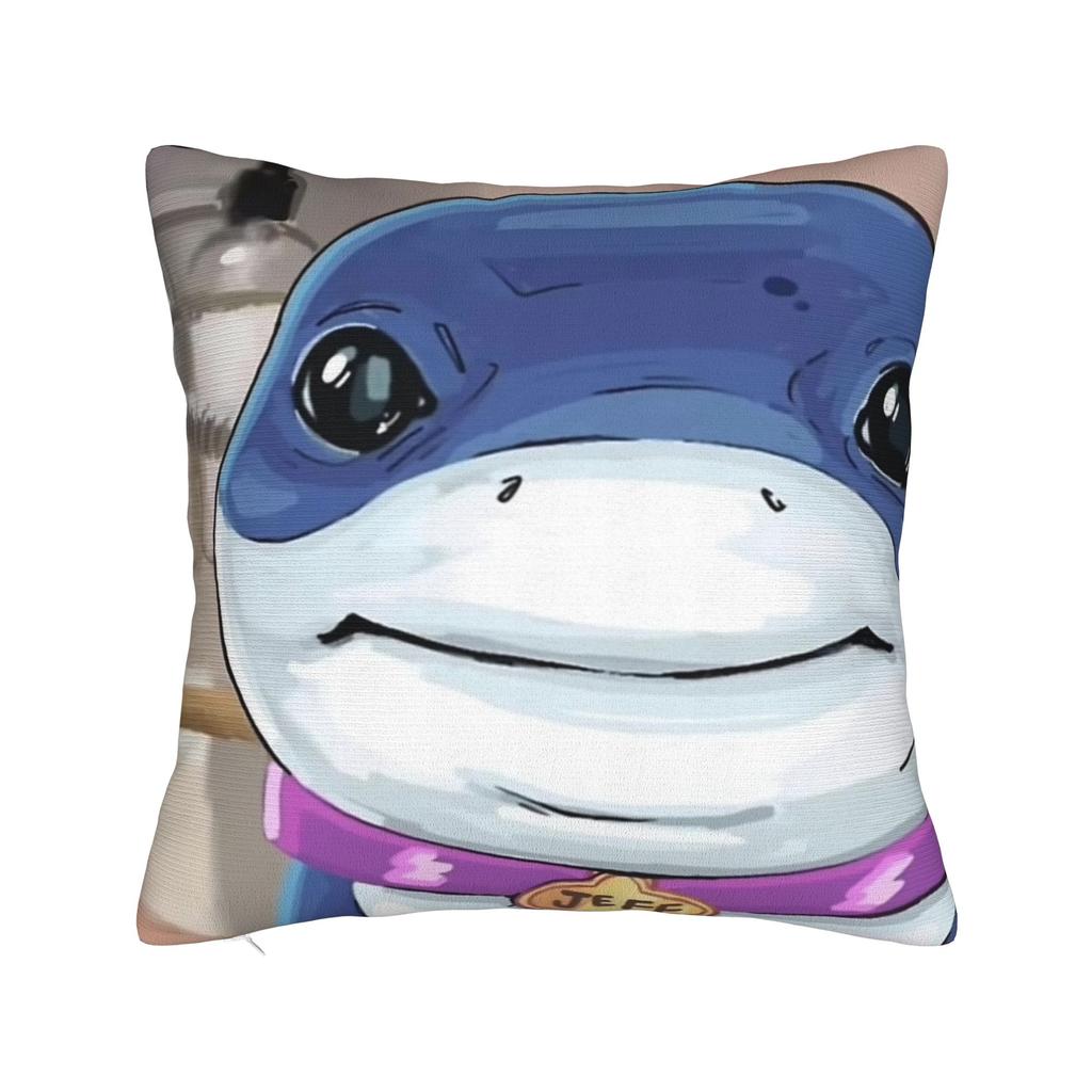 Jeff Žralok z pevniny Povlak na polštář Měkká látka Potah na polštář Dárek Povlak na polštář Domácí Čtvercový 18"