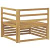 Outdoor Corner Sofa Solid Acacia Wood White 83 x 83 x 73 cm