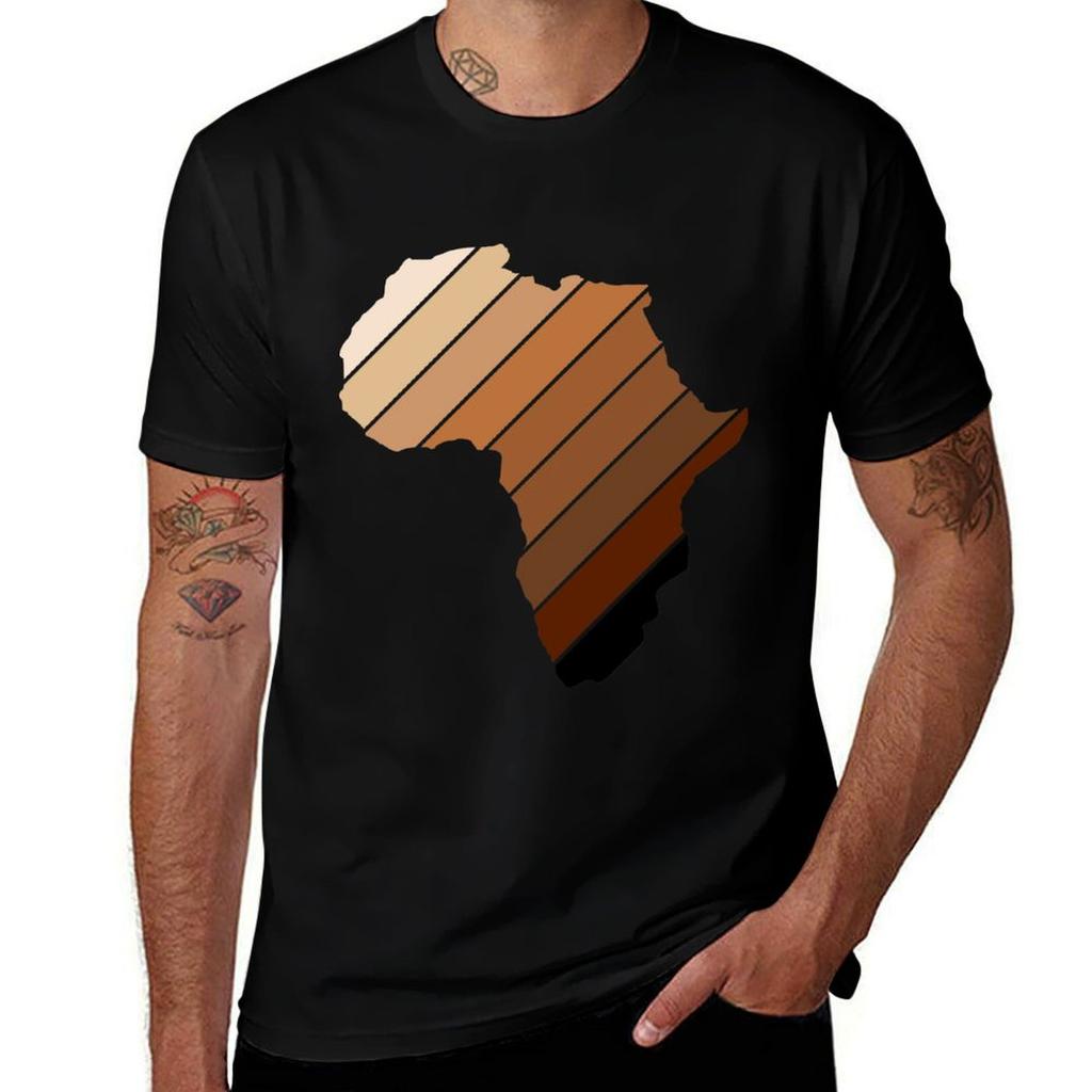 Africa Continent Melanin Brown Stripes Shades Shirt Tshirt Unisex T Shirt Summer T Shirts With Prints Tshirt