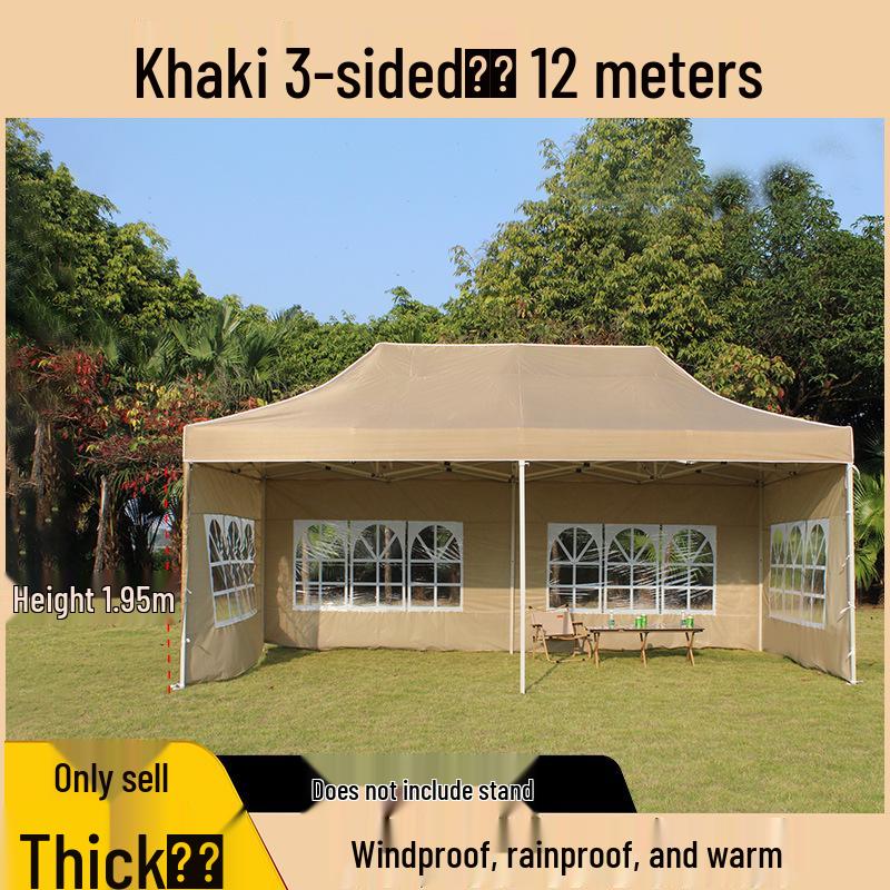 Transparent Tent Side Panel: Windproof & Waterproof Outdoor Canopy Enclosure with Thick Fabric and Durable Edging