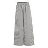 Women's Plus Size Striped Wide Leg Palazzo Pants Elastic High Waisted Baggy Loose Long Trousers