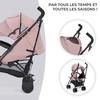 Poussette canne SIESTA - Kinderkraft - Position allongée - Pliable/Compacte - Rose