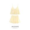 Jnleaog Spring New Arrival Women's Clothing Fashion Style French Fashion Design Embroider Poplin Tops Shorts 0881042