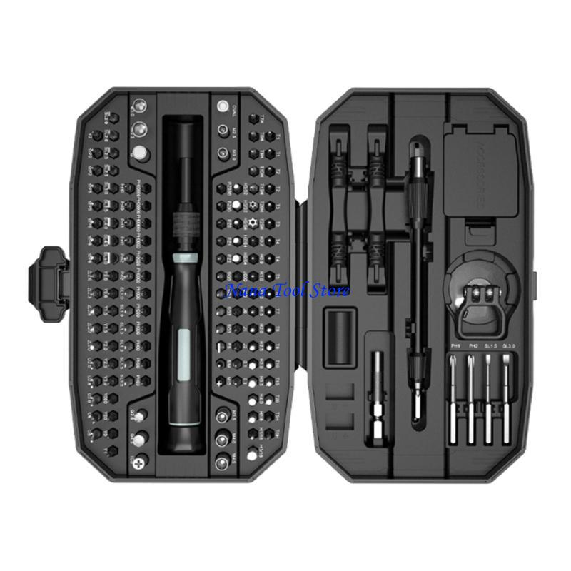 

31GJ Advanced 152 in 1 Repair Screwdriver Ergonomic Handle Maintenance Collection чорний