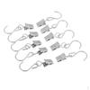 10 Heavy Duty Curtain Clips With S Hook Spring Clamps Hanging Metal Pegs Pin