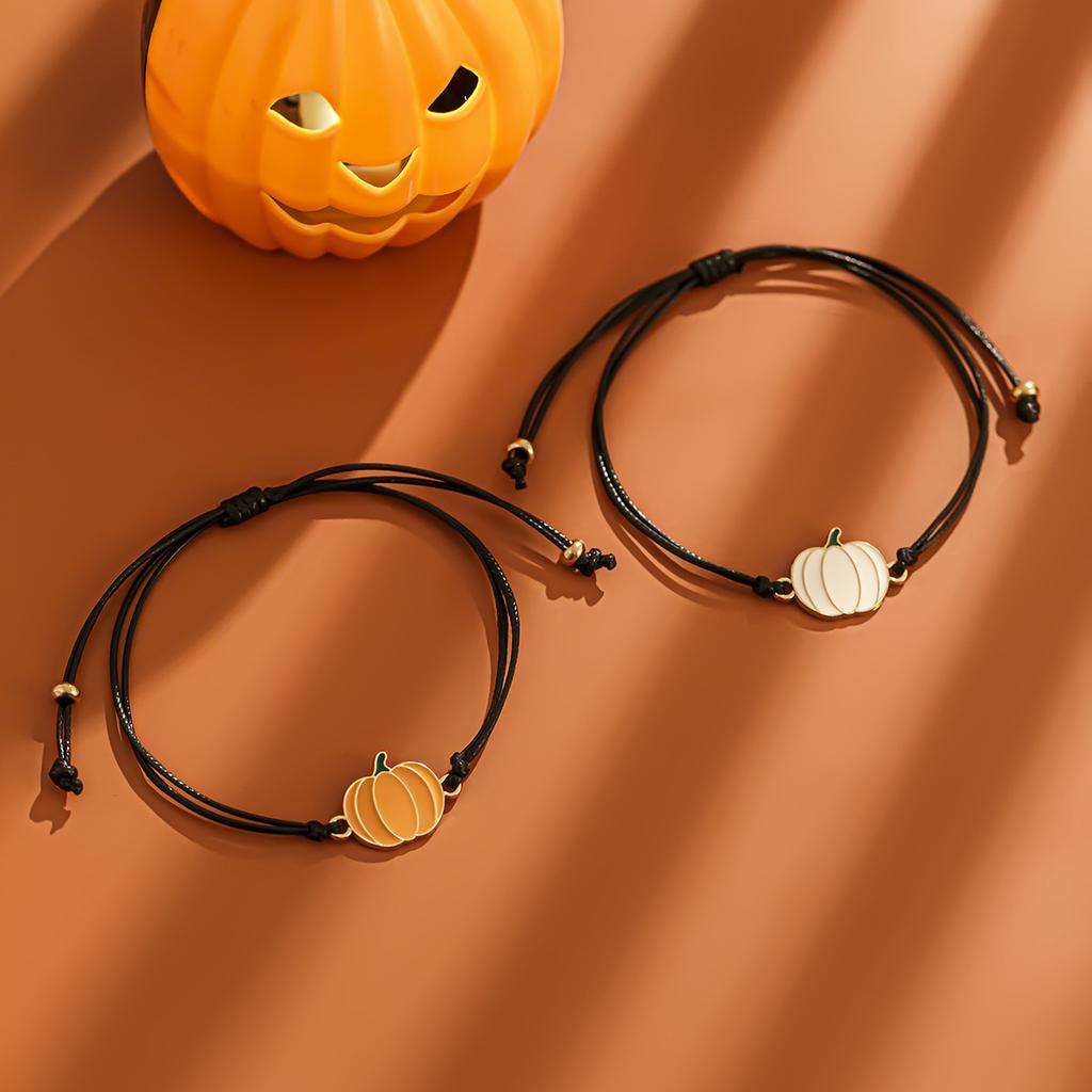 Halloween Ghost Pumpkin Cartoon Elements Funny Bracelet, Simple And Cute Pull Rope Jewelry