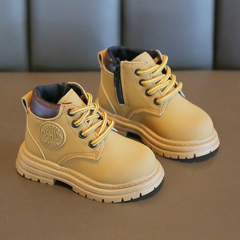 Spring and Autumn New Classmate Martin Boots Children's Soft Sole Versatile Boys and Girls Single Boots Zipper Fashion Versatile Trend Boots