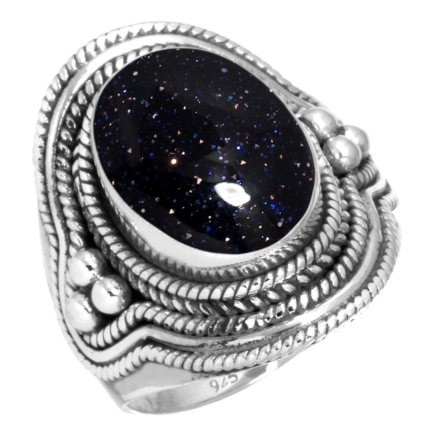 

Кольцо из стерлингового серебра 925 пробы Женское с драгоценным камнем Ручной работы Ювелирное изделие Пасхальный подарок Аквамариновый халцедон Раковина абалона Голубой солнечный камень Лабрадорит Пренит Винтаж 8