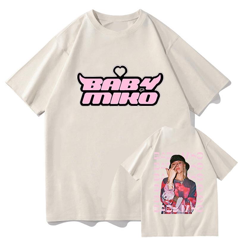 Baby Young Miko Printing Teeshirt Cotton Short Sleeve Hip Hop Fans Unisex Fashion Tshirt Unisex Unisex Fashion Tops Tees Clothes