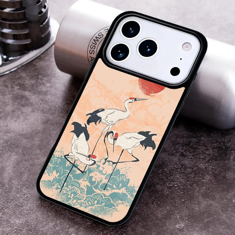 

Red-crowned Crane Bird Phone Case for iPhone 17 16 15 Pro Max Air 14 13 12 11 Plus Shockproof Capa Cover iPhone 14 Pro Max