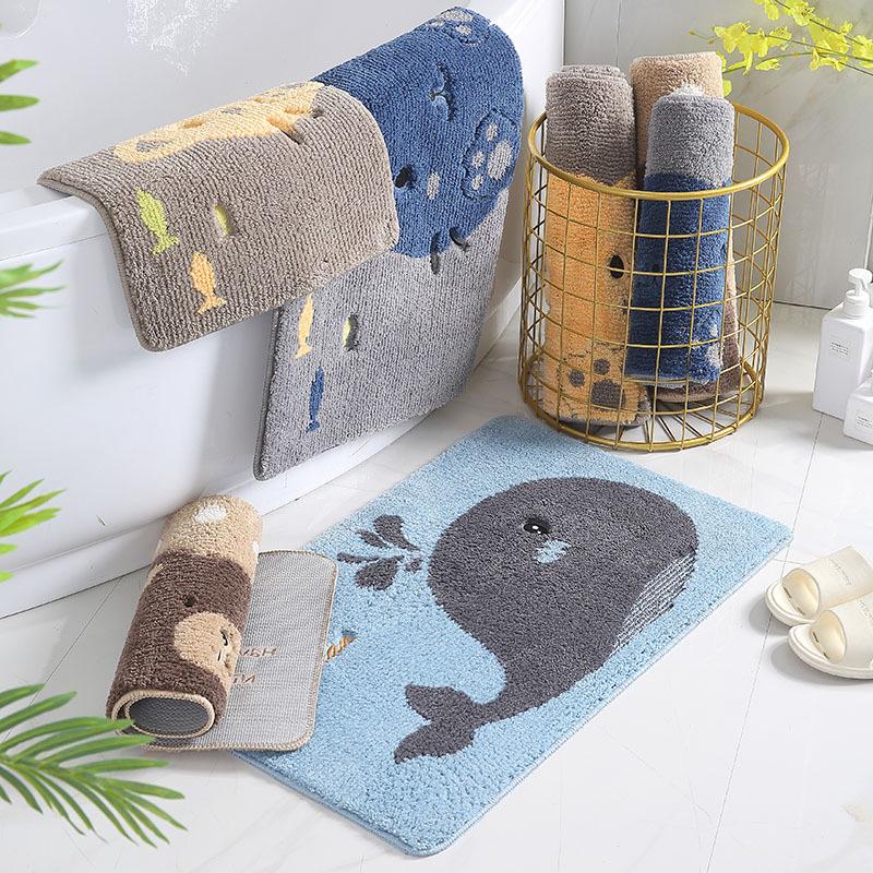 Children's Cartoon Rug: Non-slip, Water-Absorbent Mat for Bedroom, Entrance, Kitchen, Bathroom, and Toilet