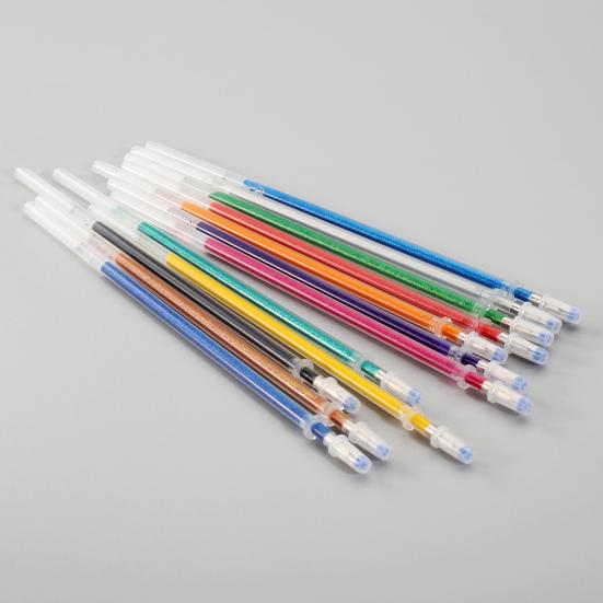 12/24/36/48 Cores Caneta Gel Recargas Brilho Coloração Desenho Pintura Marcador Artesanal