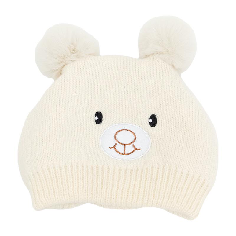 New Bear Kids' Knitted Winter Hat with Ear Protection & Scarf