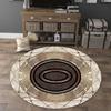 Luxury Round Area Rug Collection With Marble Greek Key Palm Leaf Patterns Modern Minimalist Carpet For Living Room Decor
