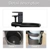 Universally Desk Beverage Holder Nonslip Designs for Secure Cup Placement Adjustable Rotating Table Drink Holder Clamp
