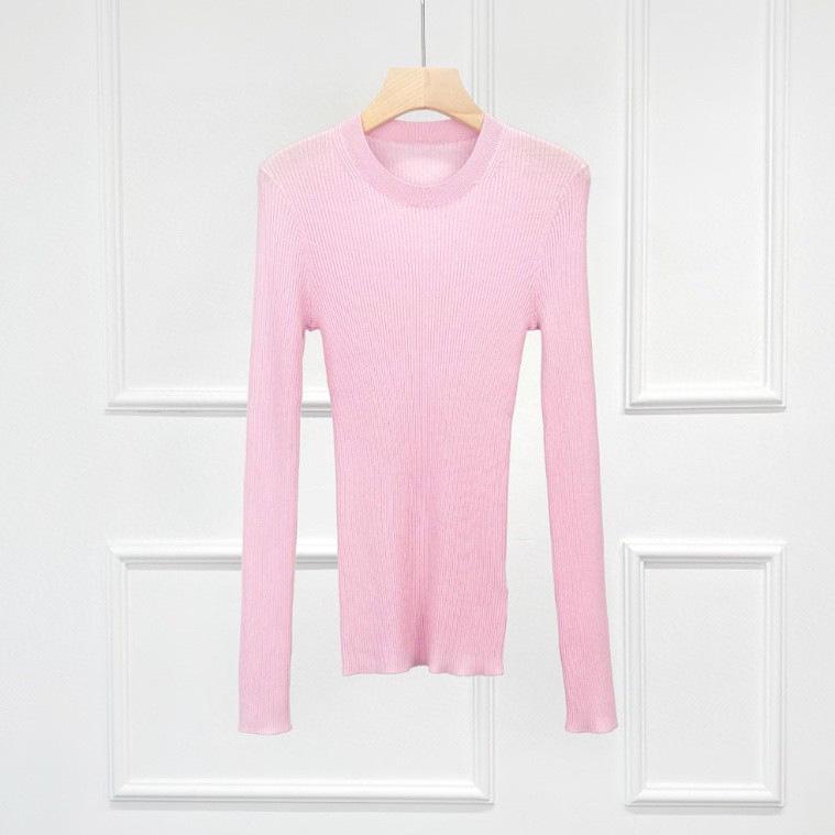 Cindy Slim Ribbed Knit Merino Wool Sweater - Women's Long Sleeve