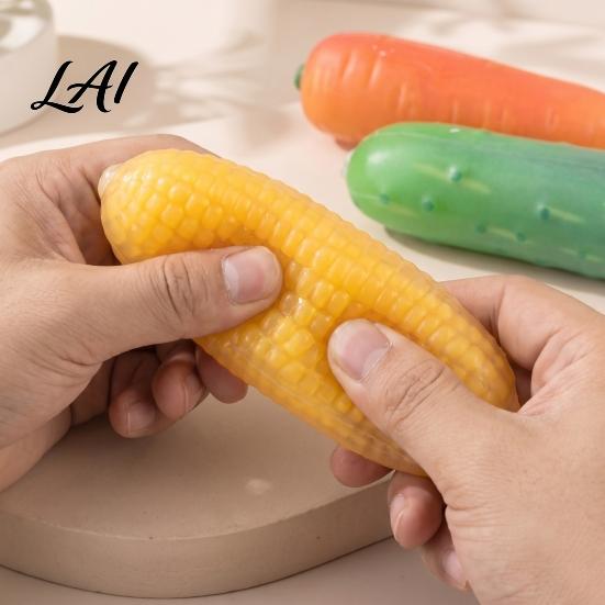 Soft Pu Toy, Realistic Toys Simulation Vegetable Squeeze Cucumber Corn Carrot Banana Fidget