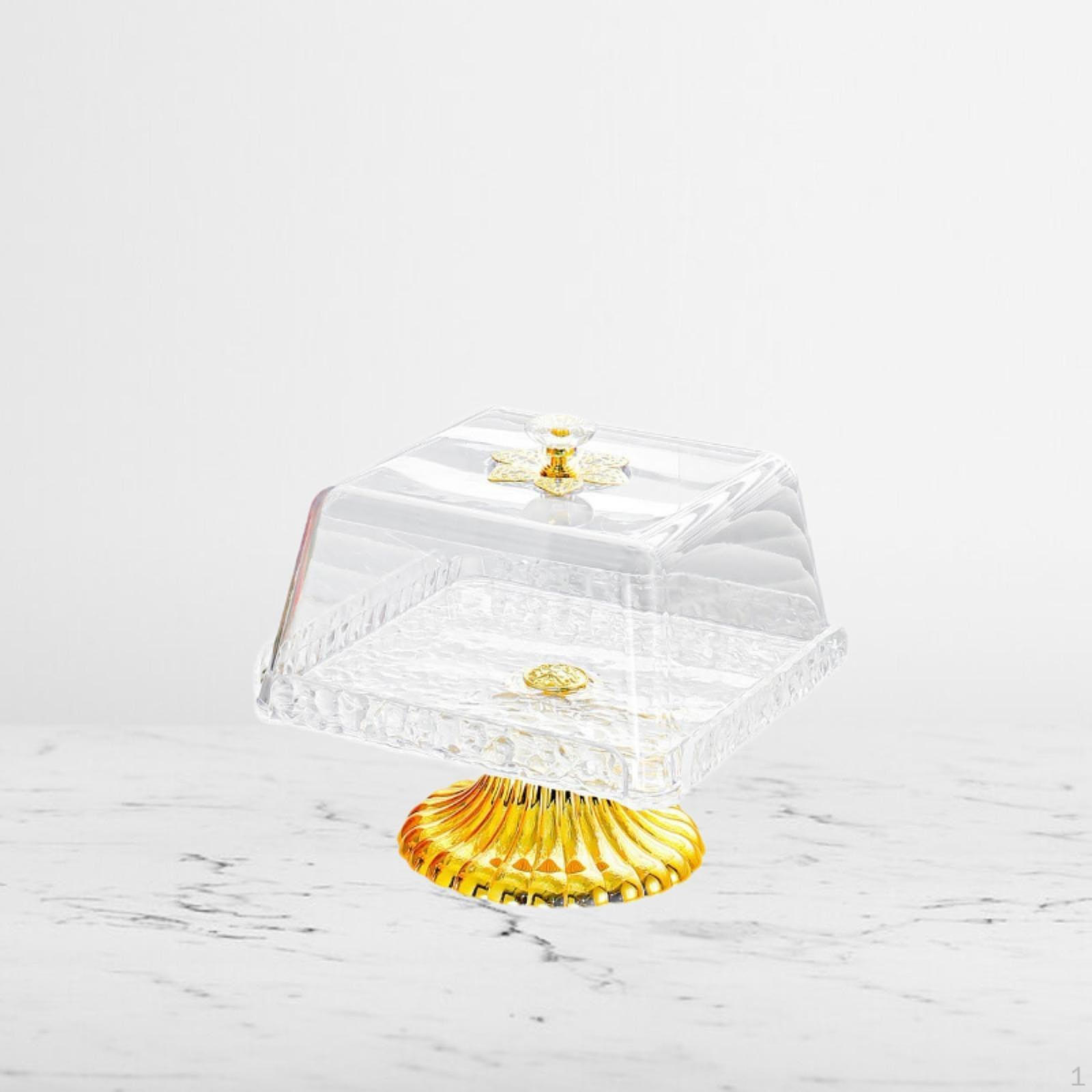 

Cake Stand Covered Platter Dessert Display Plate Multiuse High Foot Kitchen Server Tray for Pastries S_ripple