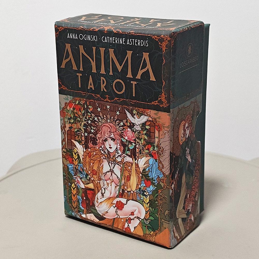 Anima Tarot Deck in Rigid Box 78 Pcs Art Nouveau Tarot Cards Double-embossed 12*7cm with Gorgeous Anime-Style Illustrations
