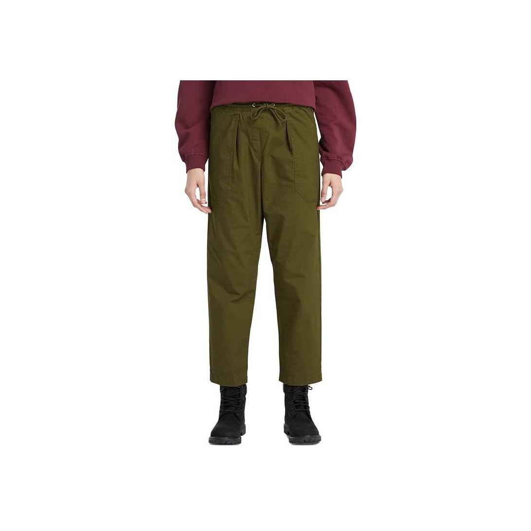 

Timberland Solid Color Rope Outdoor Casual Pants Women pants Dark-Olive-Green A6K9S-302 XL
