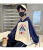 Boys' hoodie, spring and autumn hooded, children's boys' trendy coat, Korean version sports loose and trendy casual clothes top