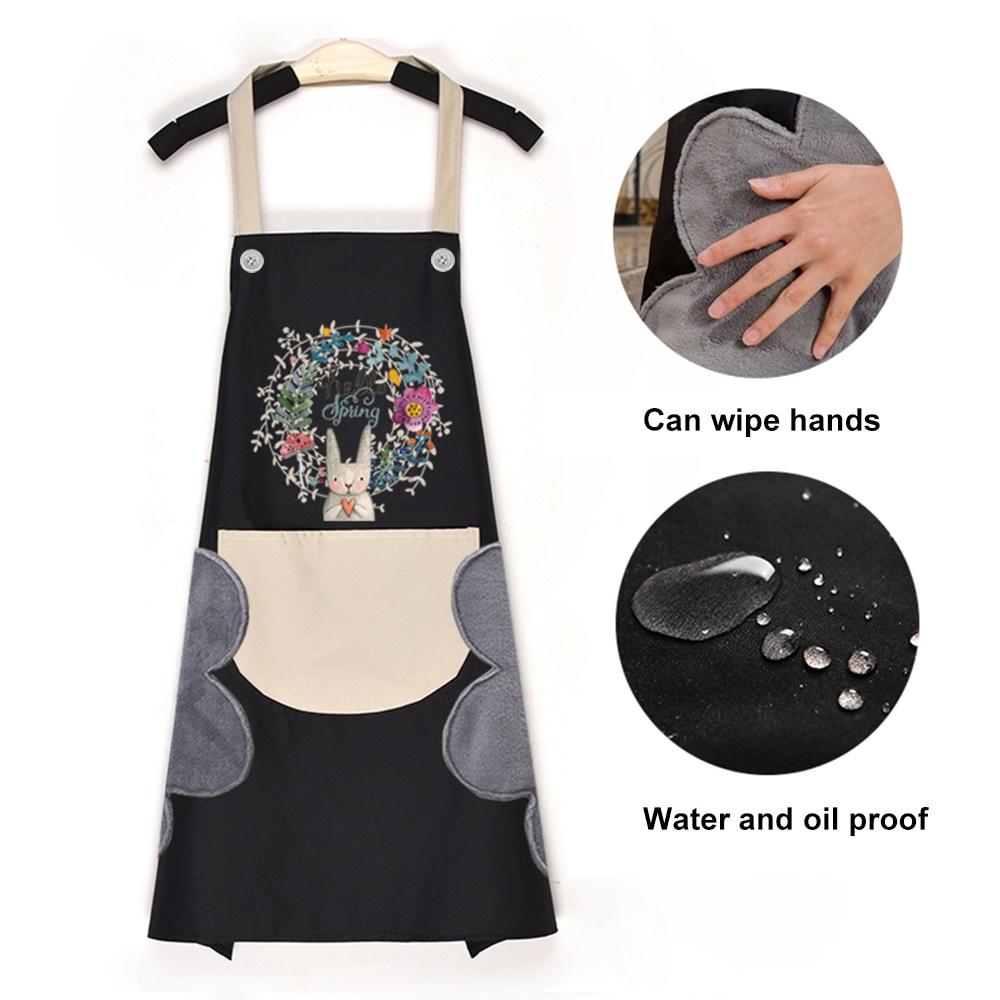 Aprons For Woman Kitchen Apron Household Apron for Kitchen Oil-Proof Baking Accessories Waterproof Wipeable Kitchen Apron