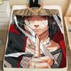 Itachi Uchiha Pattern Flannel Blanket, High Quality Comfortable for All Seasons, Home Decor, Warmth and Comfort, Perfect for Gifts.
