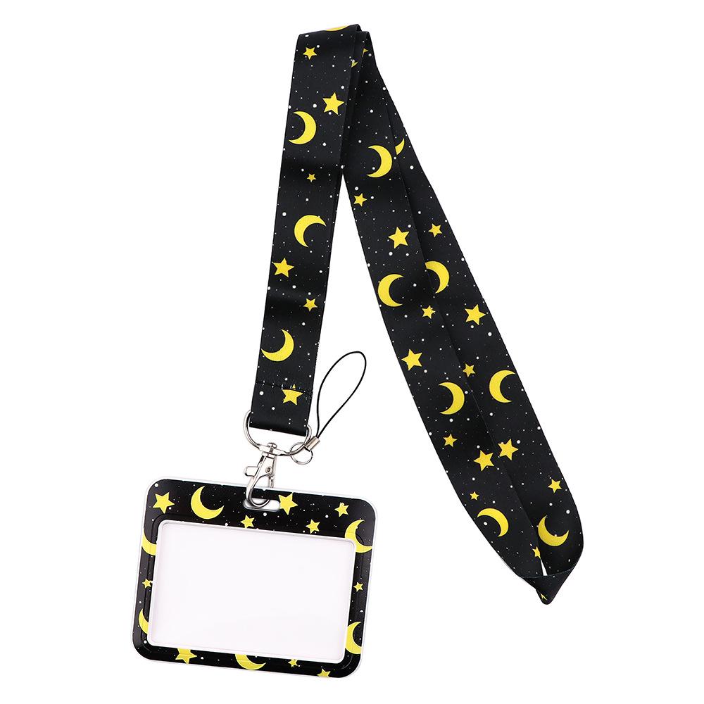 Moon Planet Cell Phone Lanyard: ID, Campus Meal, and Bus Card Holder