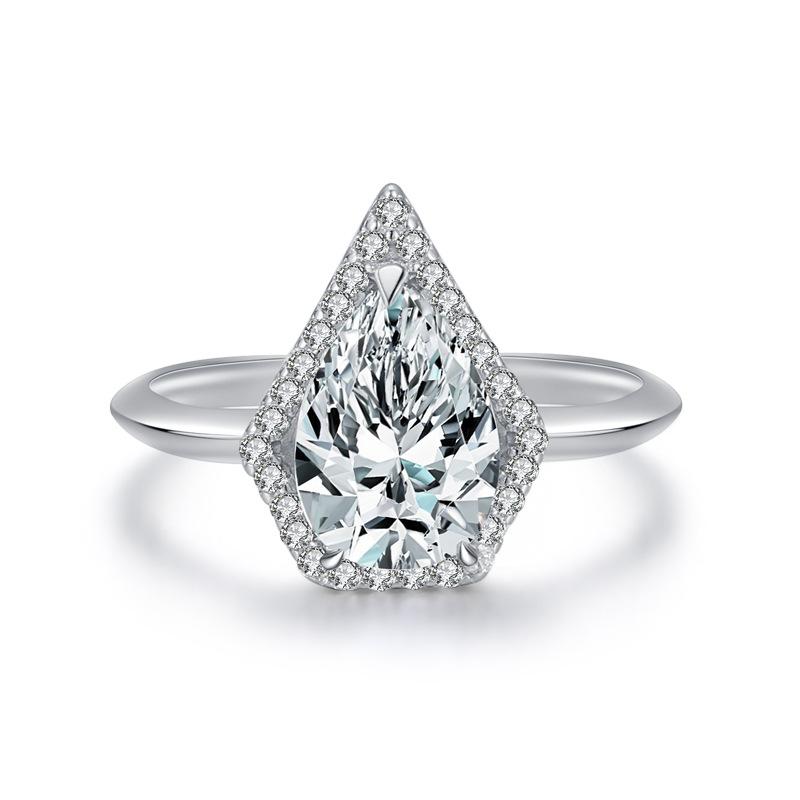 Tancise Klassischer Zirkon-Ring aus 925er-Sterlingsilber, Damenschmuck, Hochzeitsversprechen, Party-Geschenk