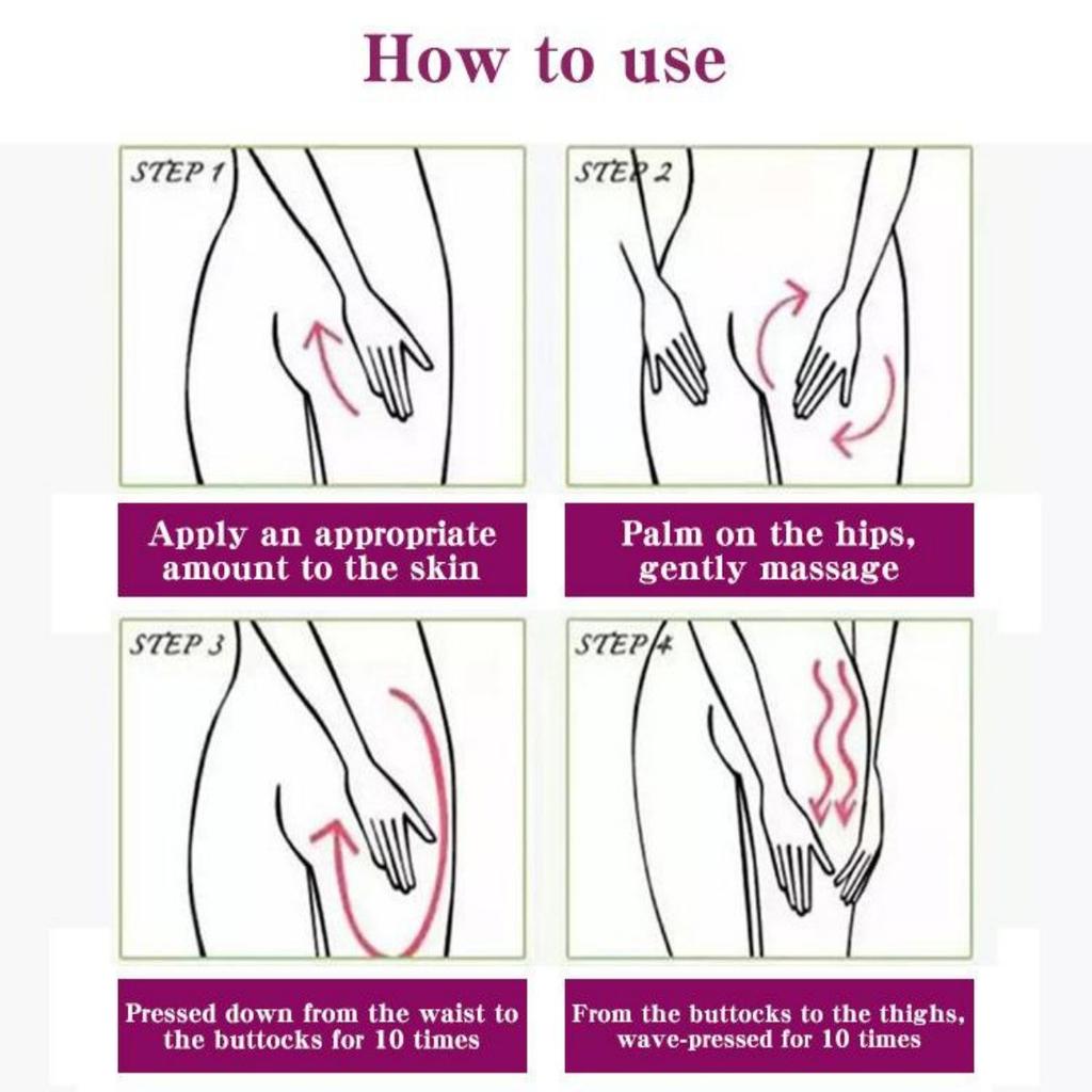 Butt Lift Cream Keeps the Buttocks Bulging Forward and Backwards To Keep the Figure Slim